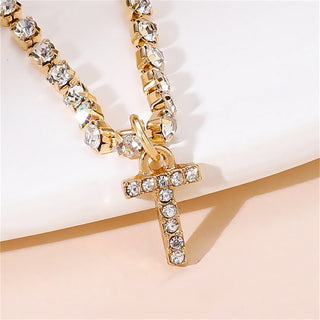 Rhinestone Initial Letter Anklets